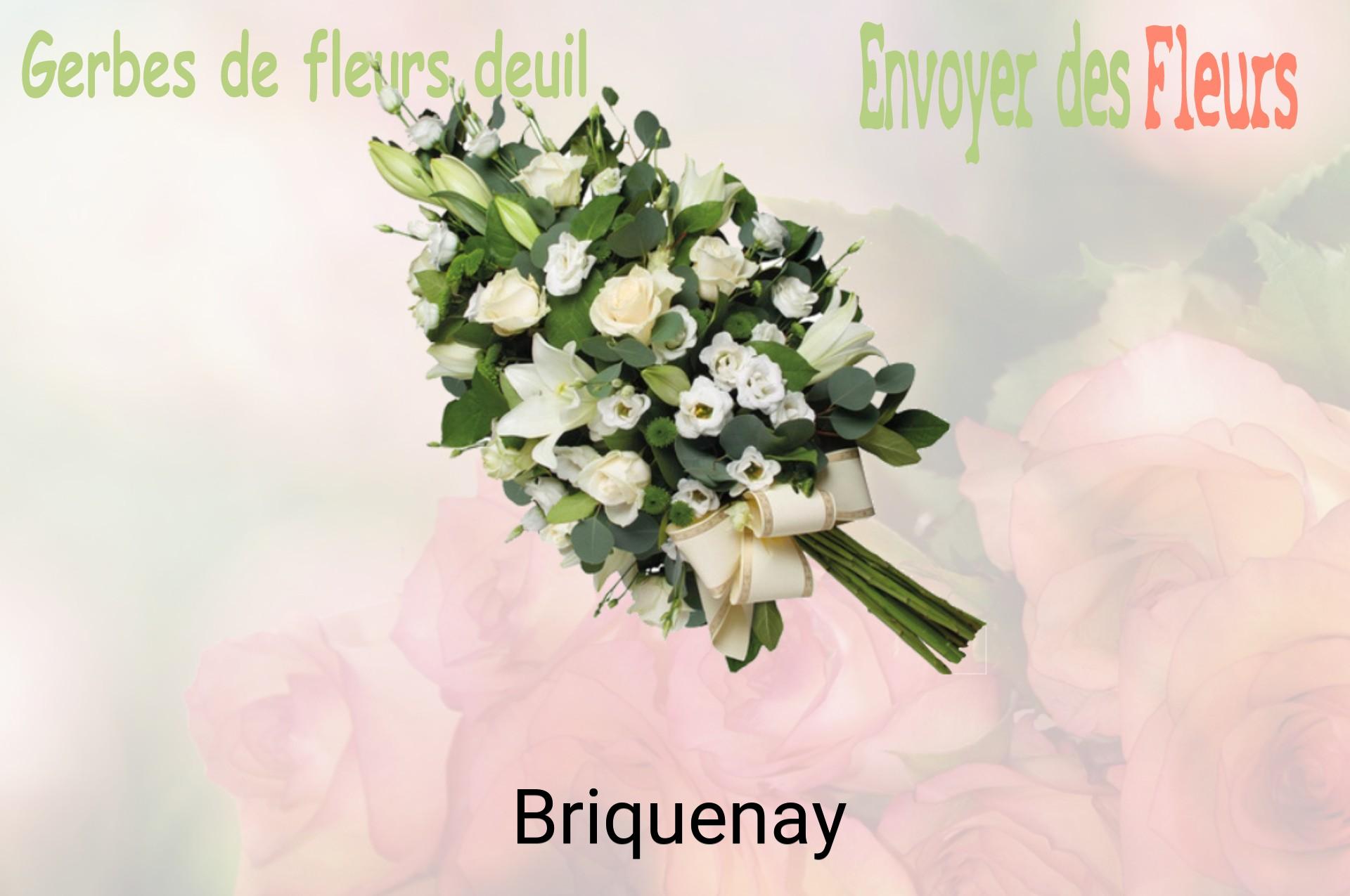 Gerbe de fleurs de deuil livrée à Briquenay